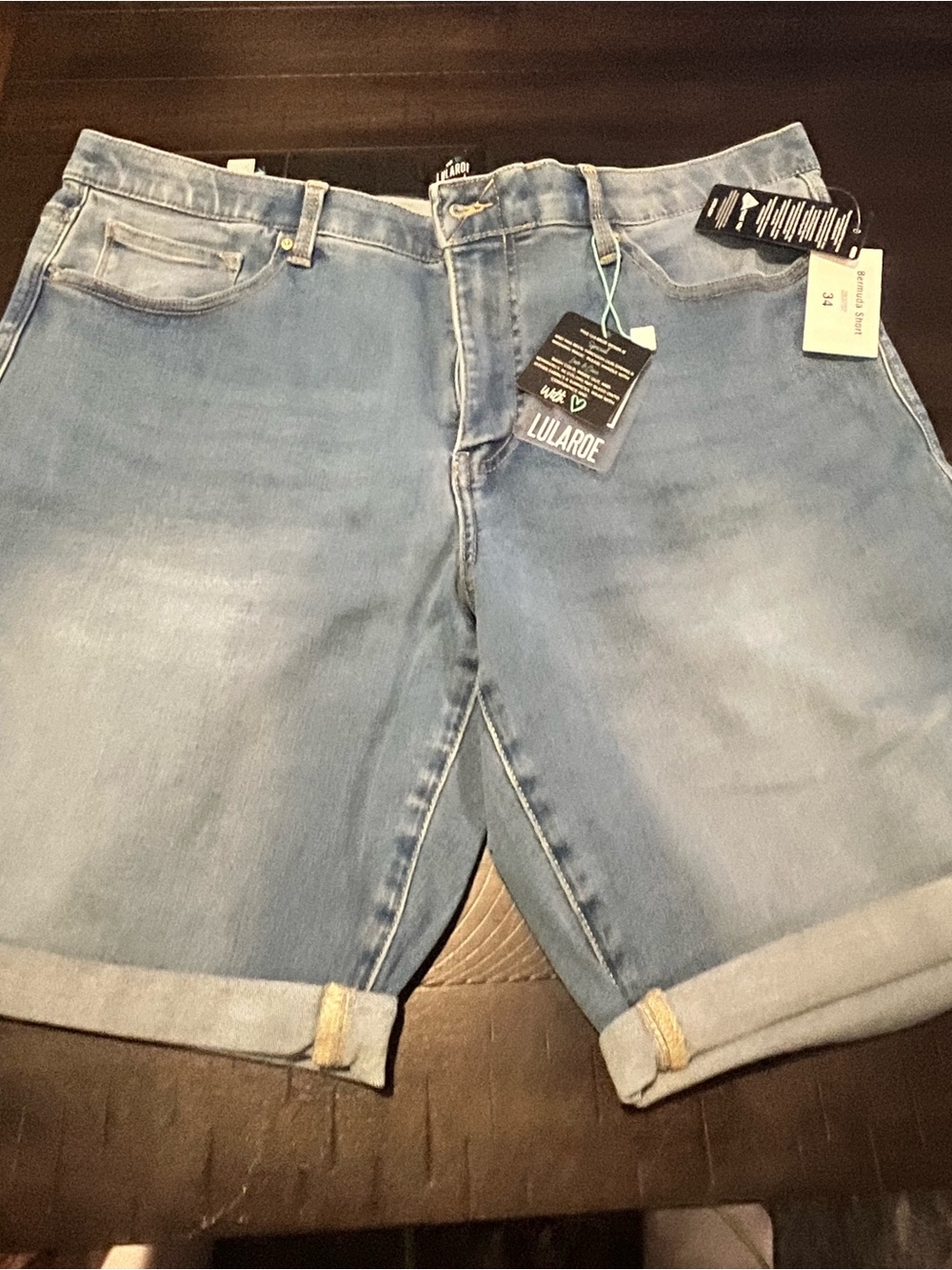LuLaRoe Light Blue Denim Women’s Shorts